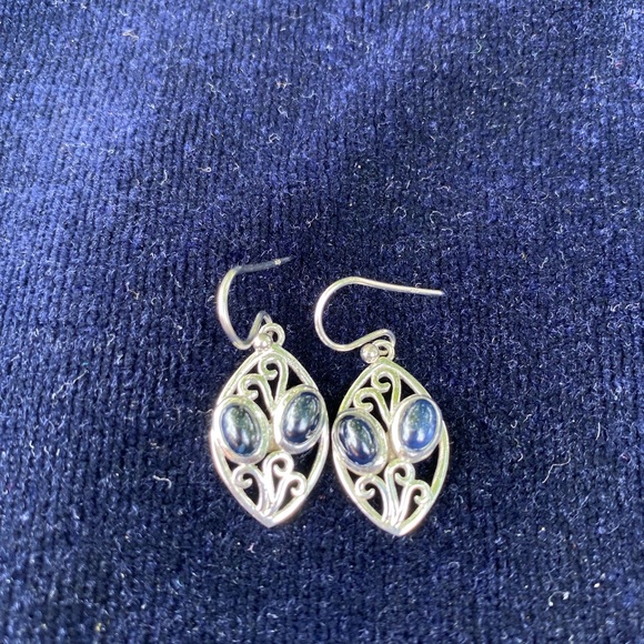 Set of 4 925 sterling silver filigree dangle earrings - Picture 8 of 13